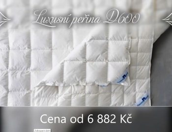 Luxusní peřina ze 100% prachového peří D600